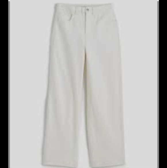 Madewell Women's Straight Leg Cream Jeans - Picture 1 of 13